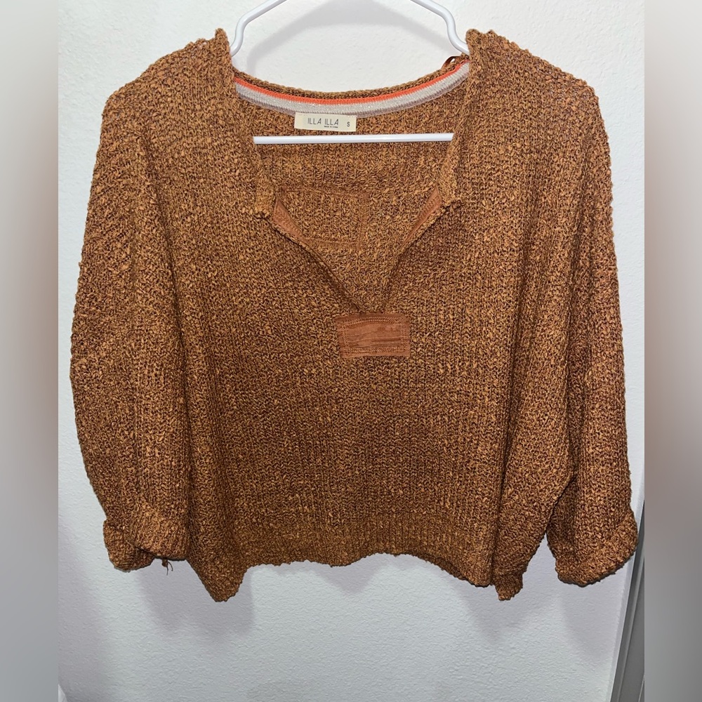 Illa illa Knit Pullover Sweater brown size S